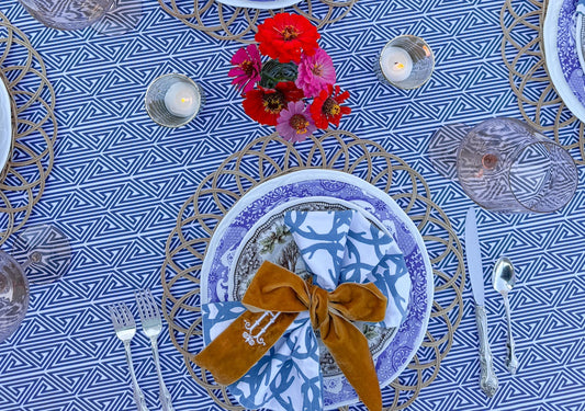 It's a blue and white Thanksgiving!