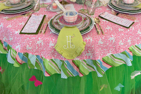 A whimsical spring tablescape - bringing garden party dreams to life!