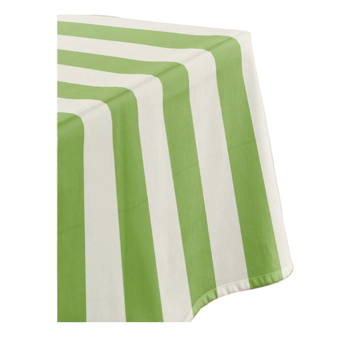cabana stripe grass green printed rectangle tablecloths 70" x 90"