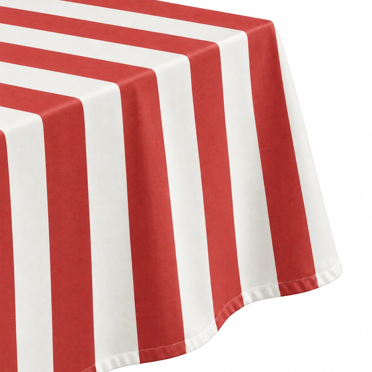 cabana stripe scarlet red printed rectangle tablecloths 70" x 90"