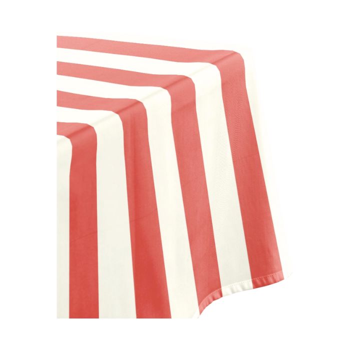 cabana stripe scarlet red printed rectangle tablecloths 70" x 90"