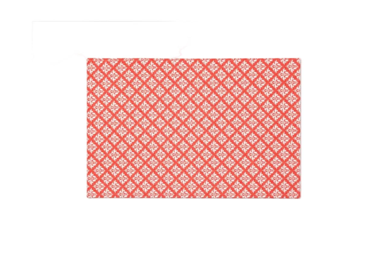 petite fleur-de-lis grenadine red printed cloth placemats