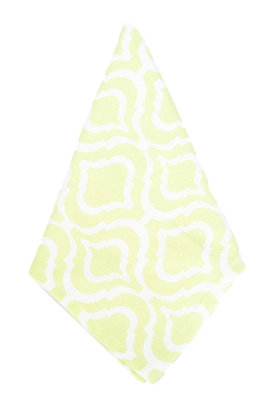 Hen House Linens bargello citron yellow printed cloth dinner napkins