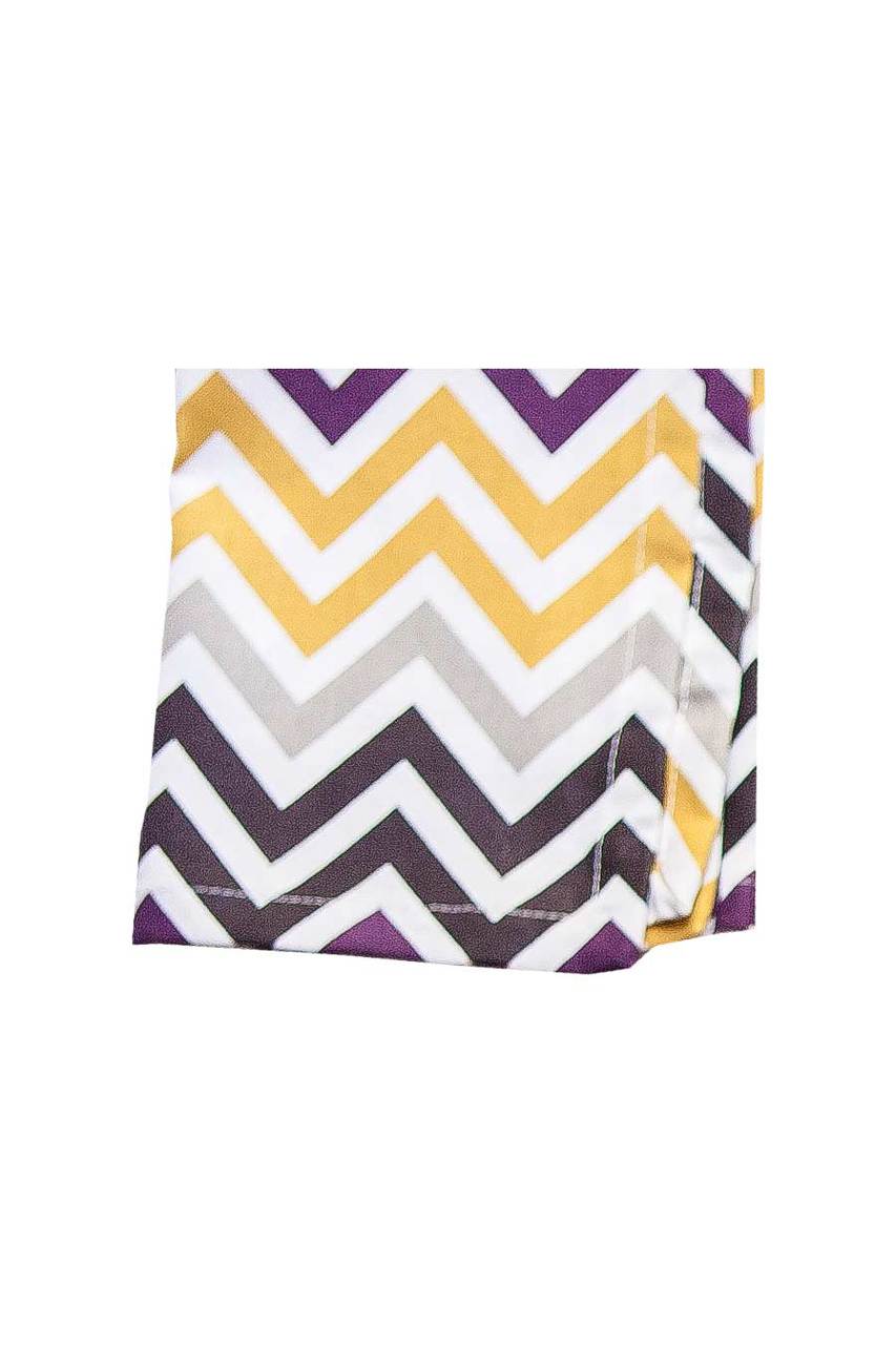 Hen House Linens chevron aubergine purple printed cloth cocktail napkins