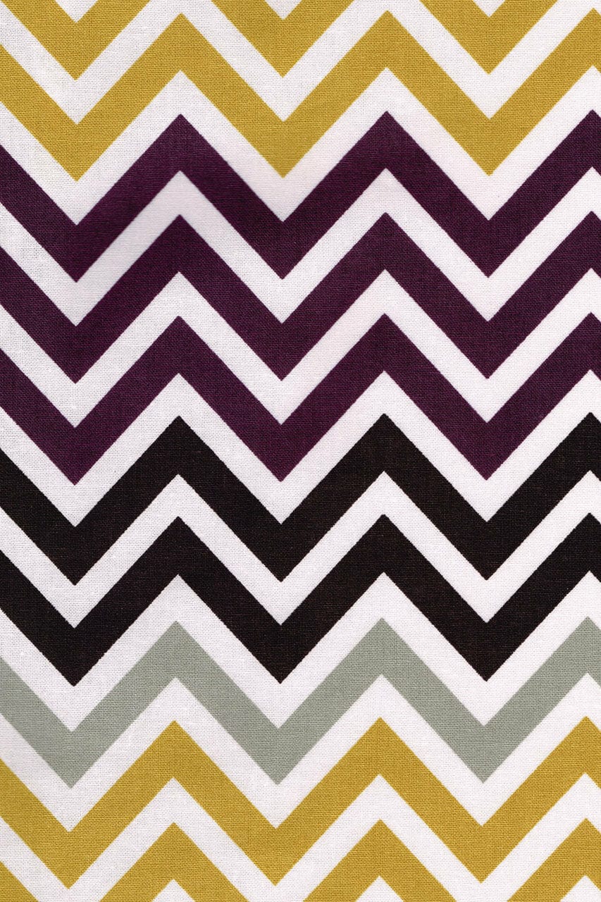 Hen House Linens chevron aubergine purple printed cloth cook's aprons