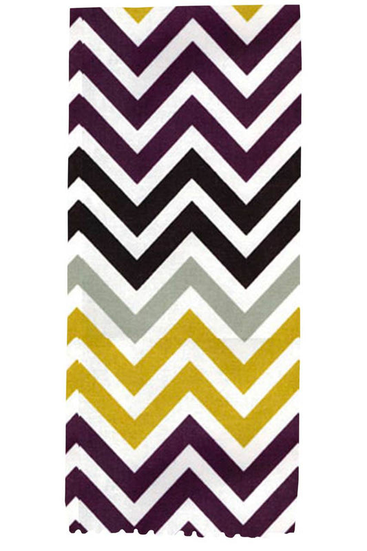 Hen House Linens chevron aubergine purple printed cloth guest towels