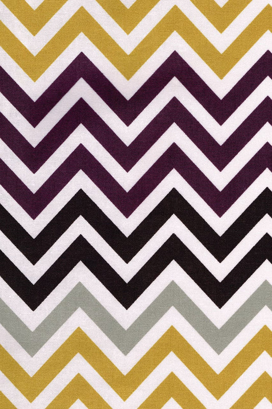 Hen House Linens chevron aubergine purple printed cloth oven mitt