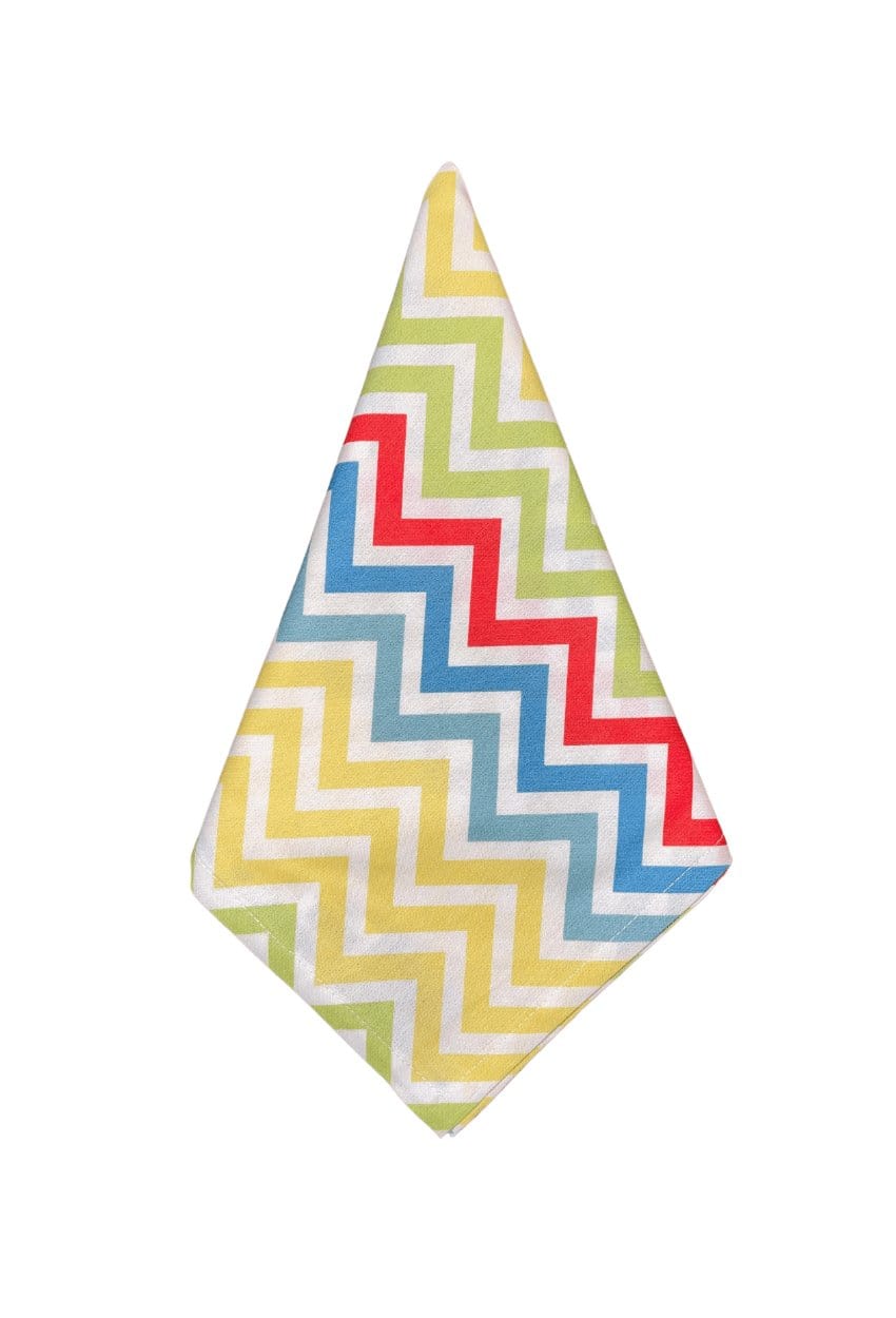 Hen House Linens chevron butter yellow printed cloth dinner napkins