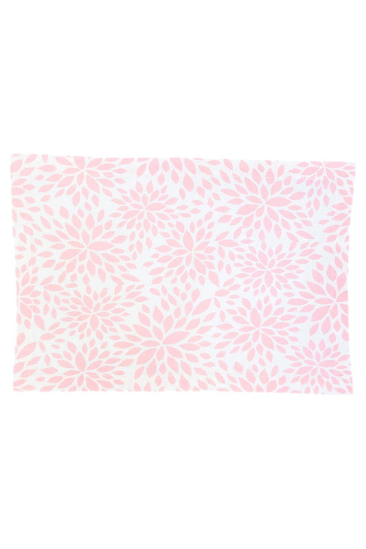 Hen House Linens dahlia blush pink printed cloth placemats