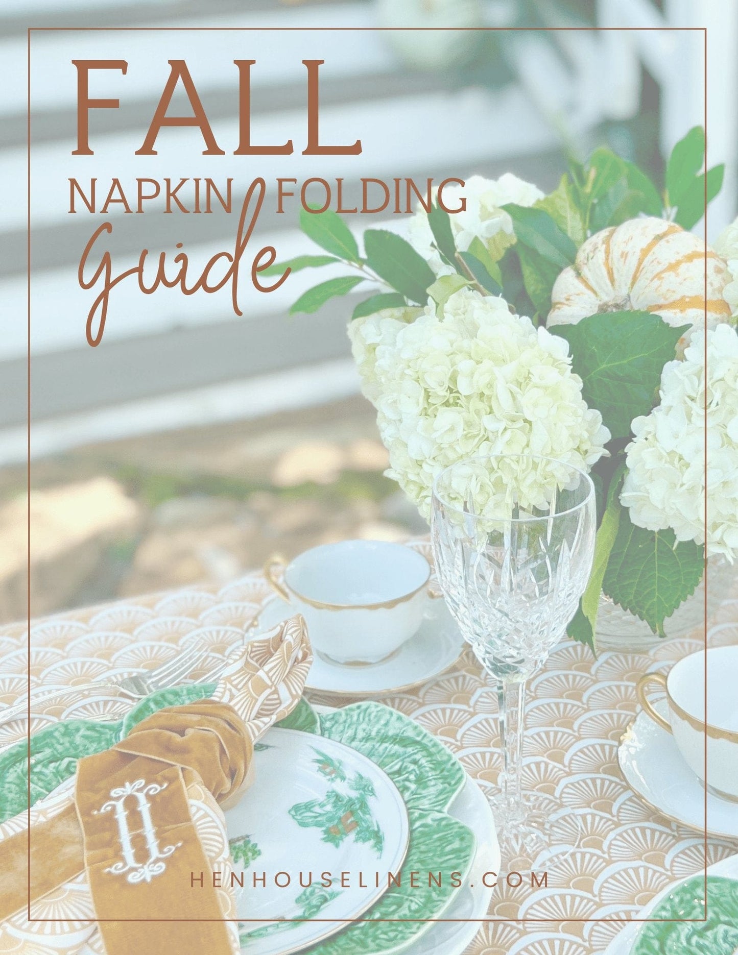 Hen House Linens fall napkin folding guide