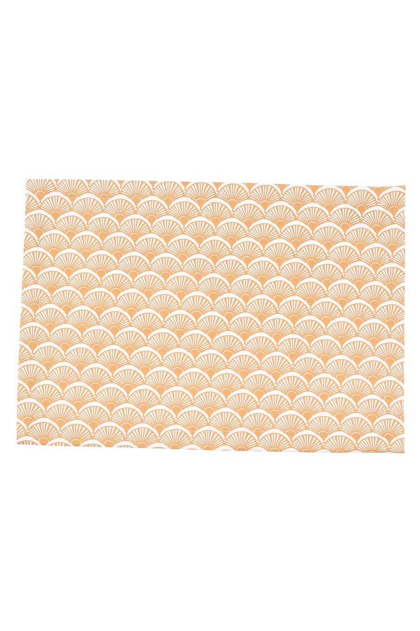 Hen House Linens fandango camel yellow printed cloth placemats