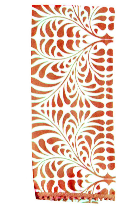 Hen House Linens fern orange printed cloth guest towels