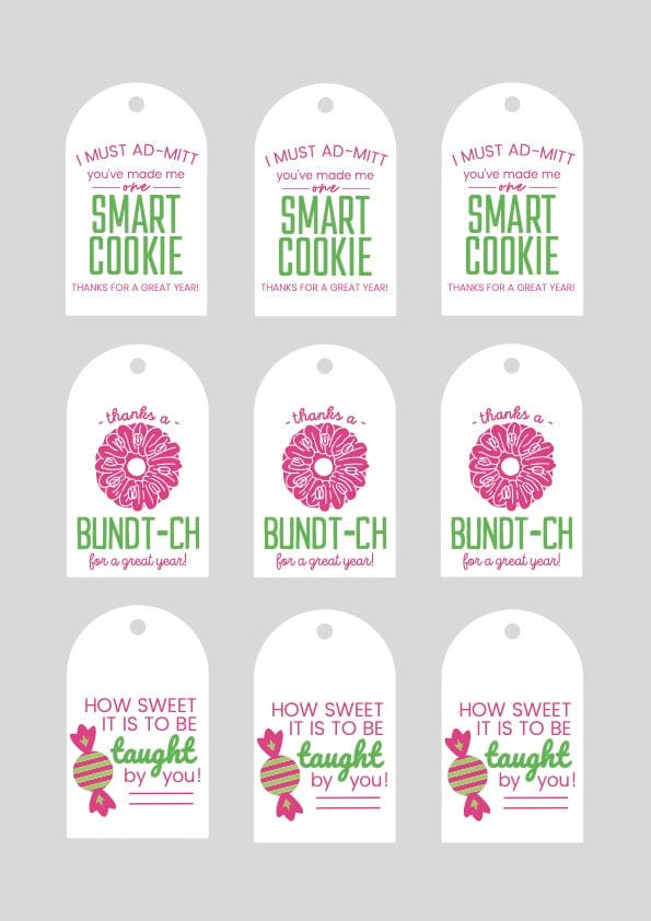 Hen House Linens gift tags (teacher appreciation)