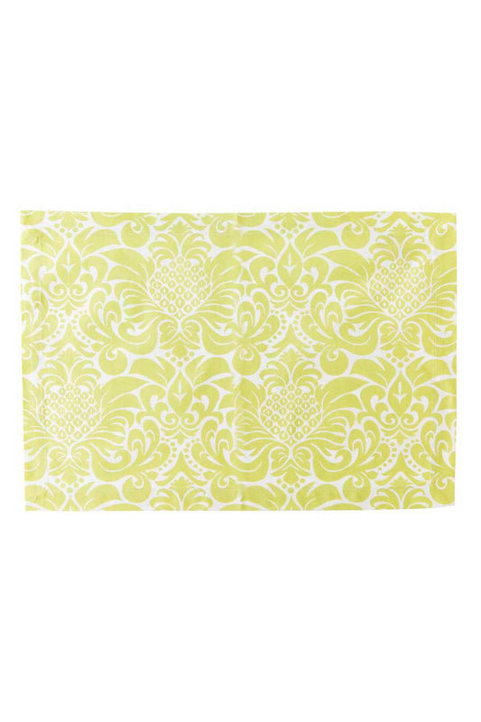 Hen House Linens gracious linden green printed cloth placemats