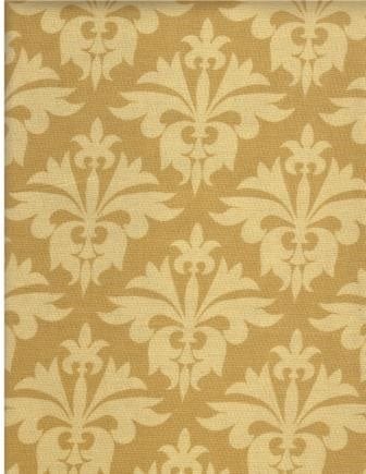 Hen House Linens grand fleur gold reversible bold stripe licorice black printed round quilted cloth placemats