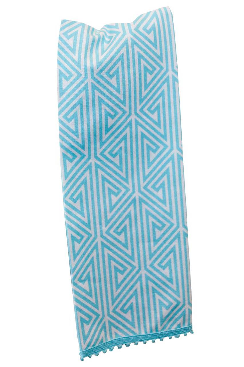 Teal patterned online towels