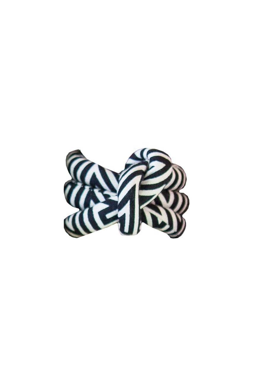 Hen House Linens greek key licorice black printed cloth napkin rings