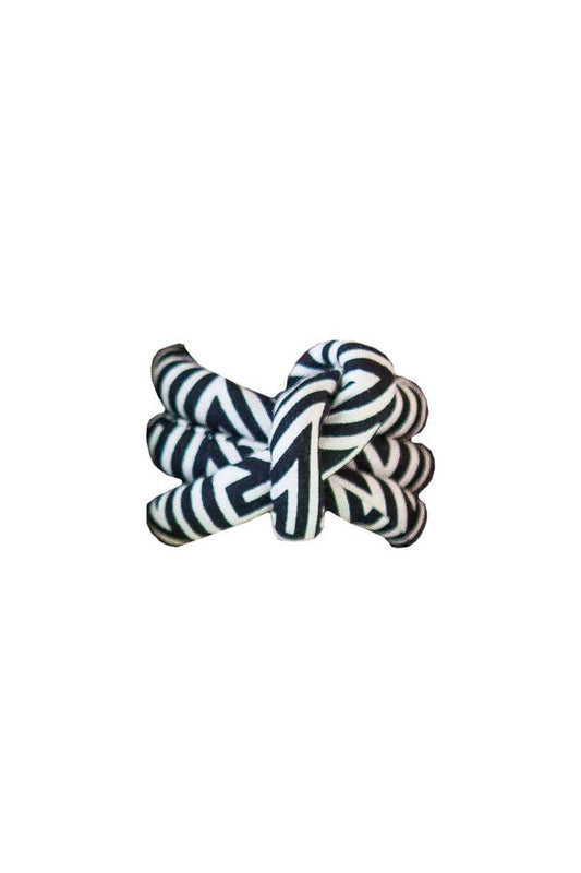 Hen House Linens greek key licorice black printed cloth napkin rings