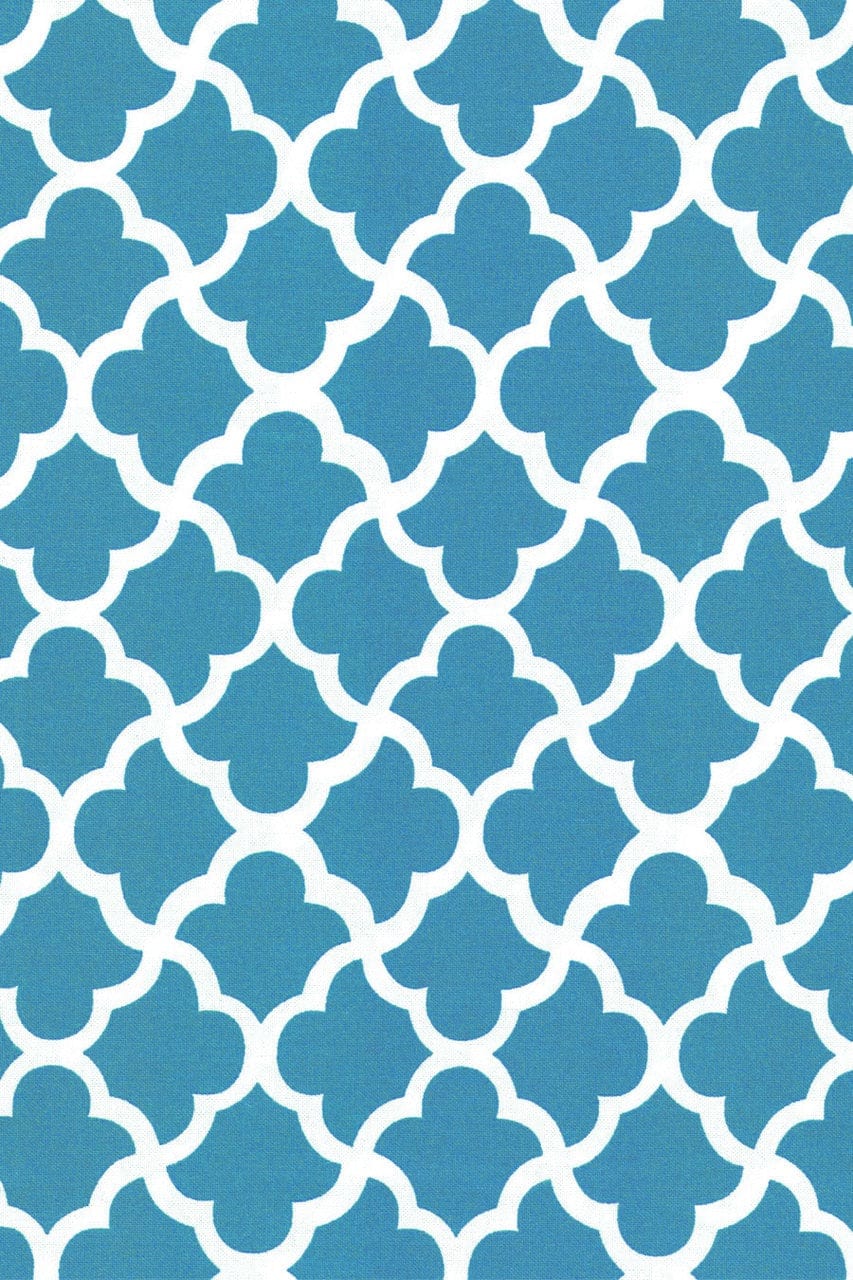 Hen House Linens latticework ocean blue printed cloth guest towels
