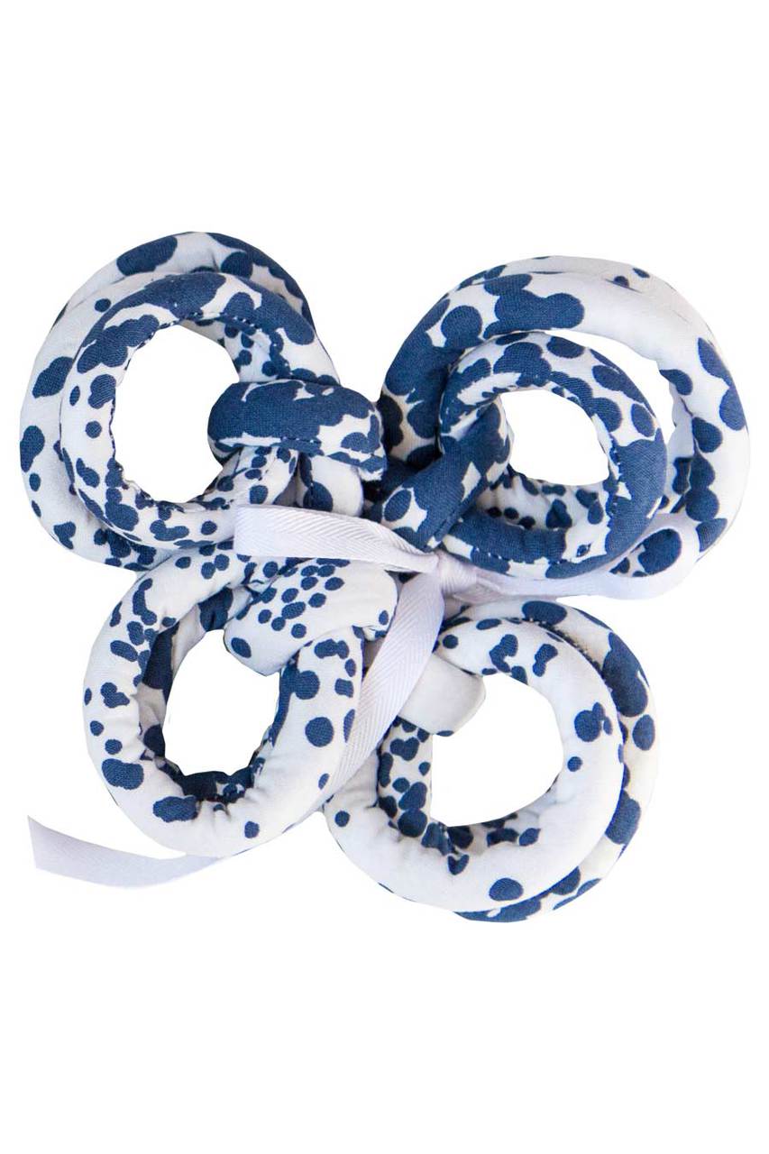Hen House Linens stardust indigo blue printed cloth napkin rings