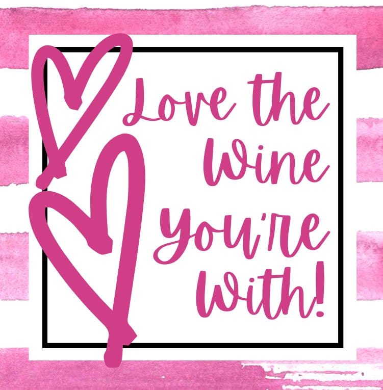 Hen House Linens Valentine's Wine Tag