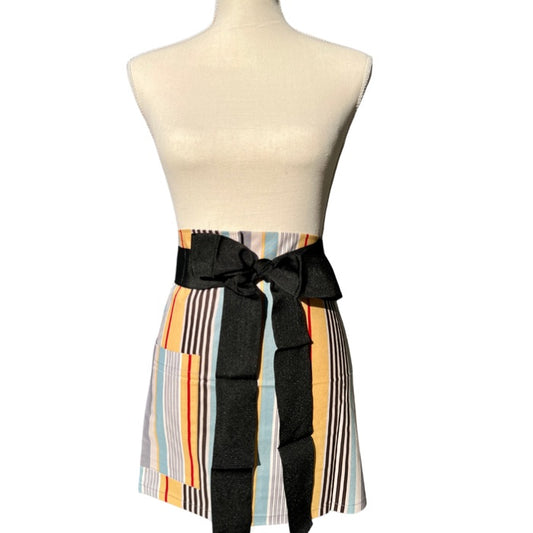 bold stripe printed cloth cocktail aprons