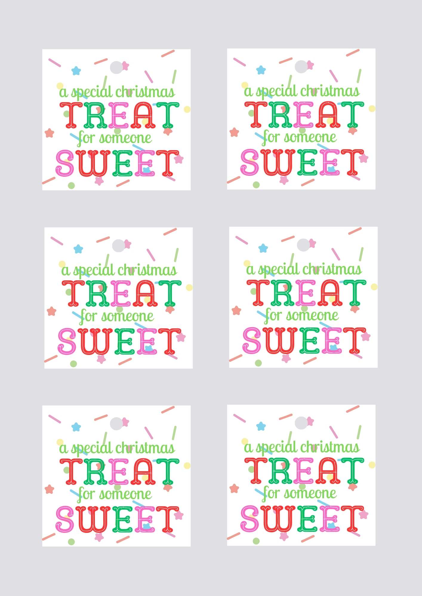 gift tags (christmas snack mix)
