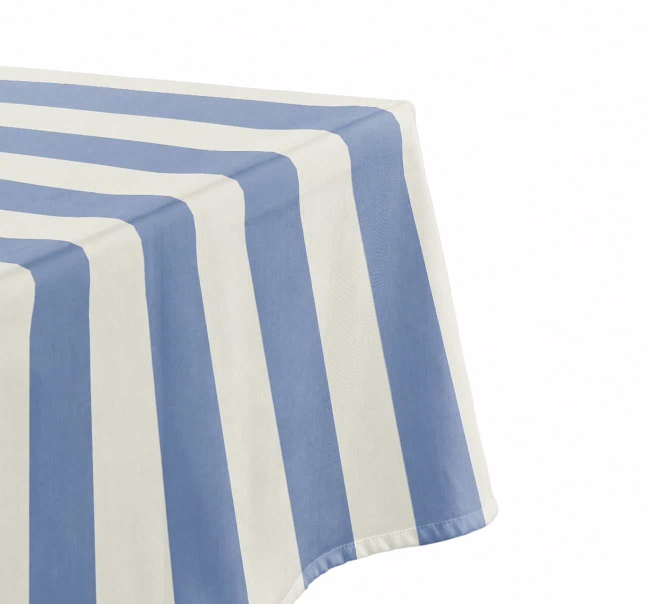 cabana stripe cornflower blue printed rectangle tablecloths 70" x 90"