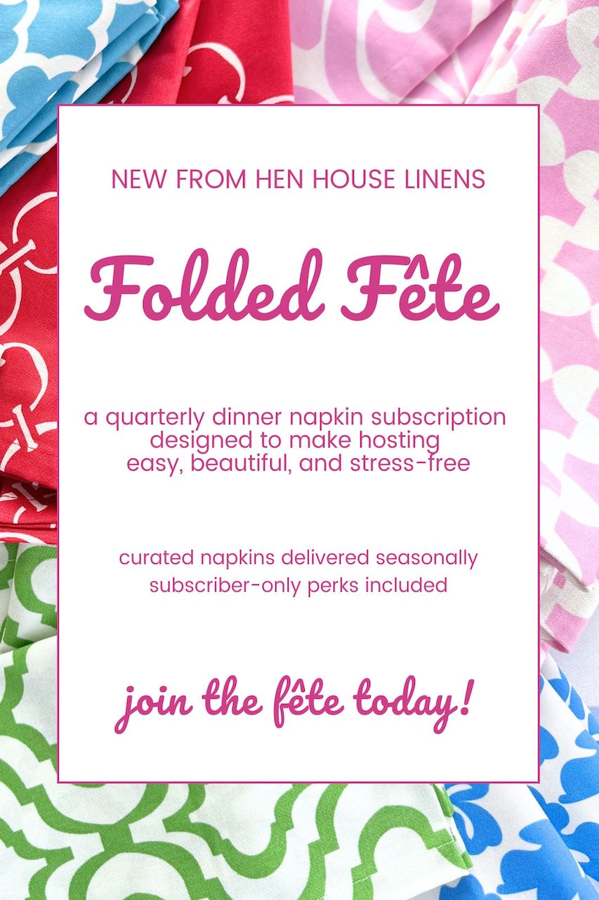 the folded fête: a dinner napkin subscription
