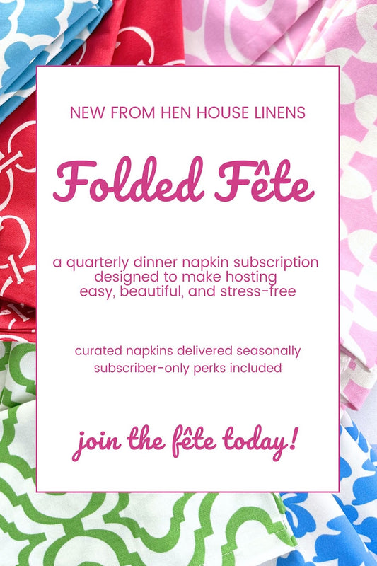 the folded fête: a dinner napkin subscription