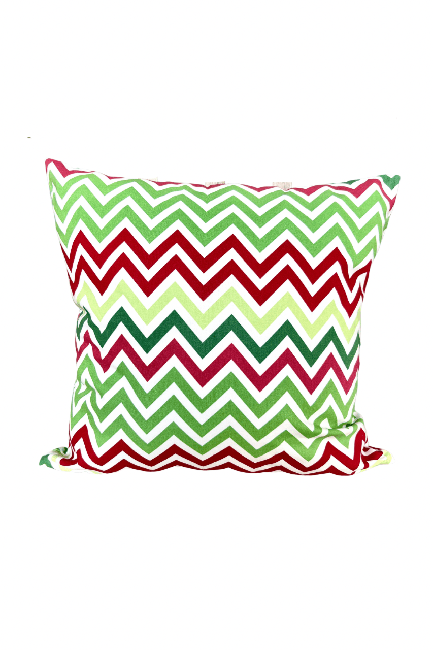 Hen House Linens chevron holiday red + green printed cloth 20