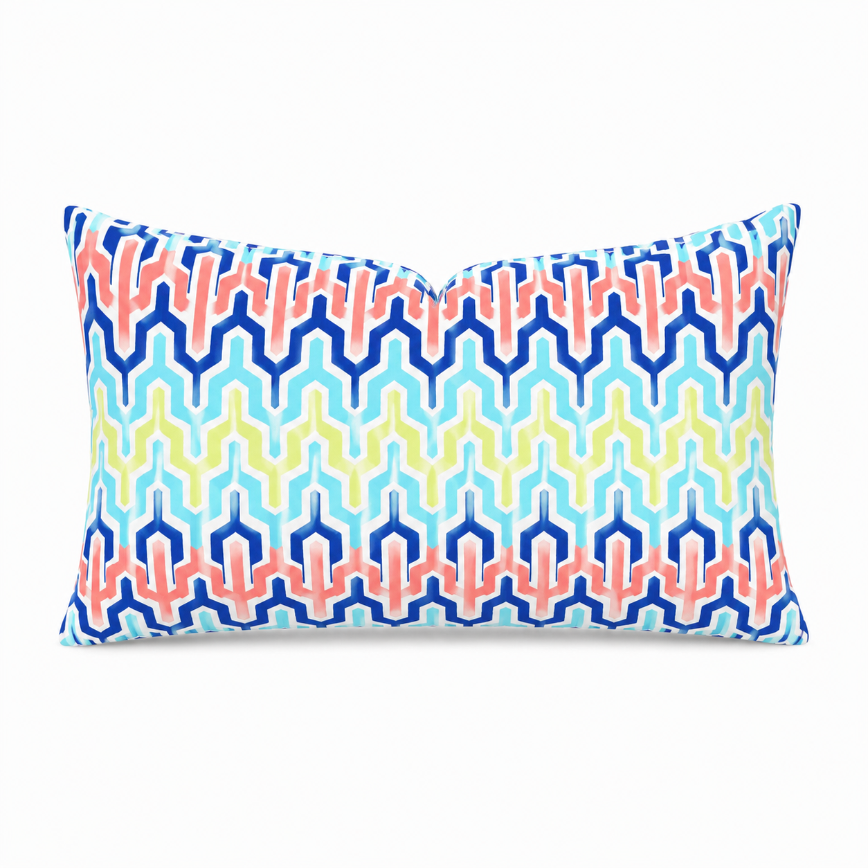 arabesque aqua blue printed cloth 12" x 20" pillow covers