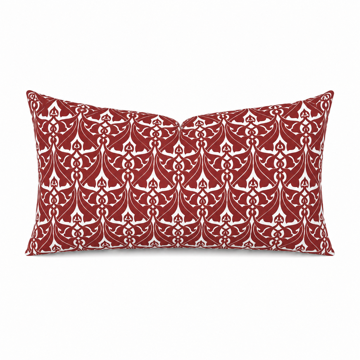 filigree claret red printed cloth 12" x 20" pillow covers