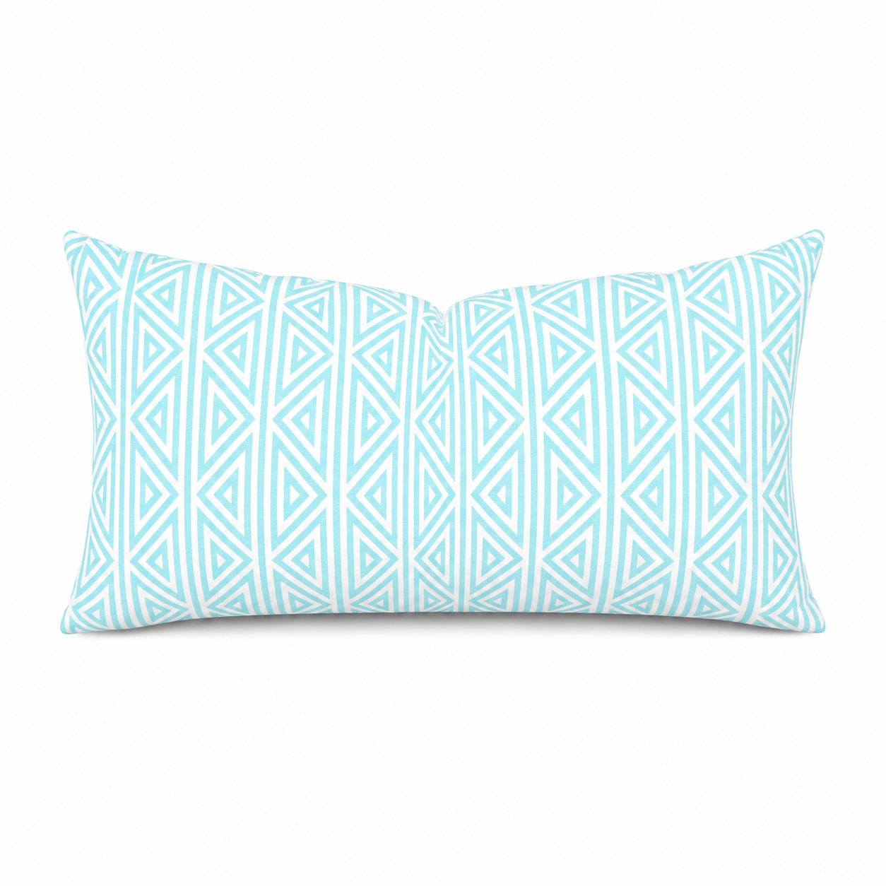 greek key aqua blue printed cloth 12" x 20" pillow covers