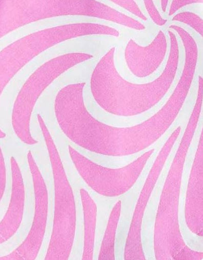 nouveau orchid pink printed 70" round tablecloths
