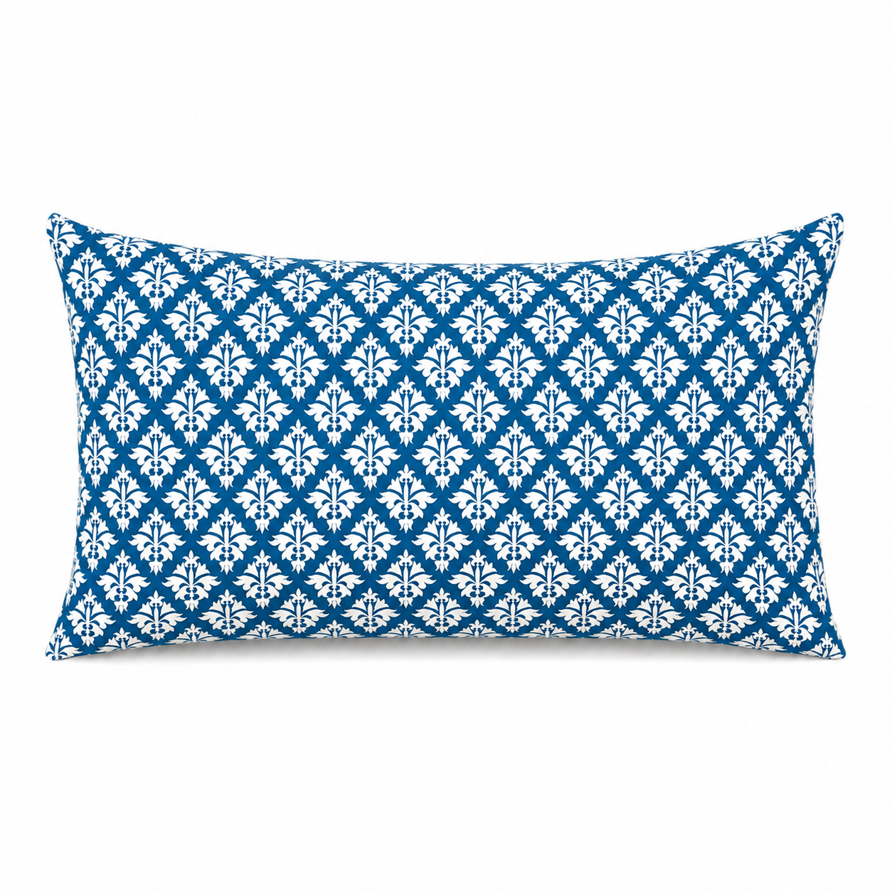 petit fleur-de-lis china blue printed cloth 12" x 20" pillow covers