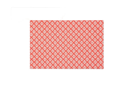 petite fleur-de-lis grenadine red printed cloth placemats