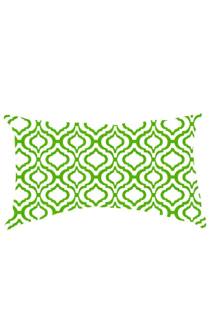 Hen House Linens bargello grass green printed cloth 12" x 20" pillow covers
