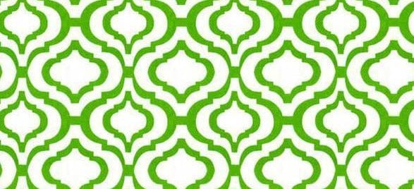 Hen House Linens bargello grass green printed cloth napkin rings