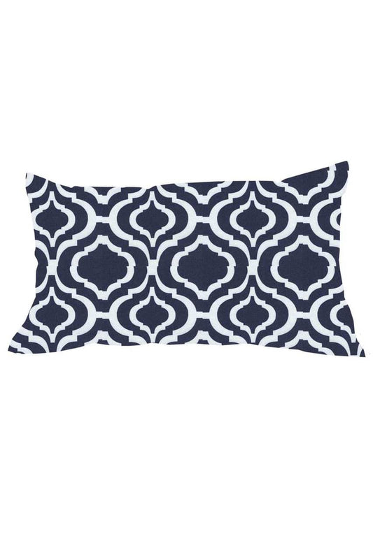 Hen House Linens bargello navy blue printed cloth 12" x 20" pillow covers