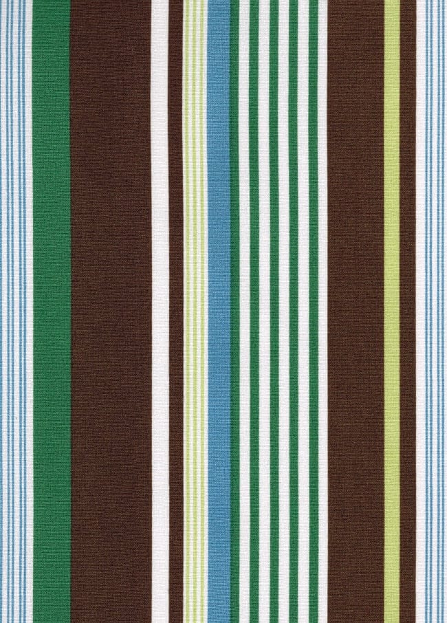 Hen House Linens bold striped chocolate printed cloth placemats