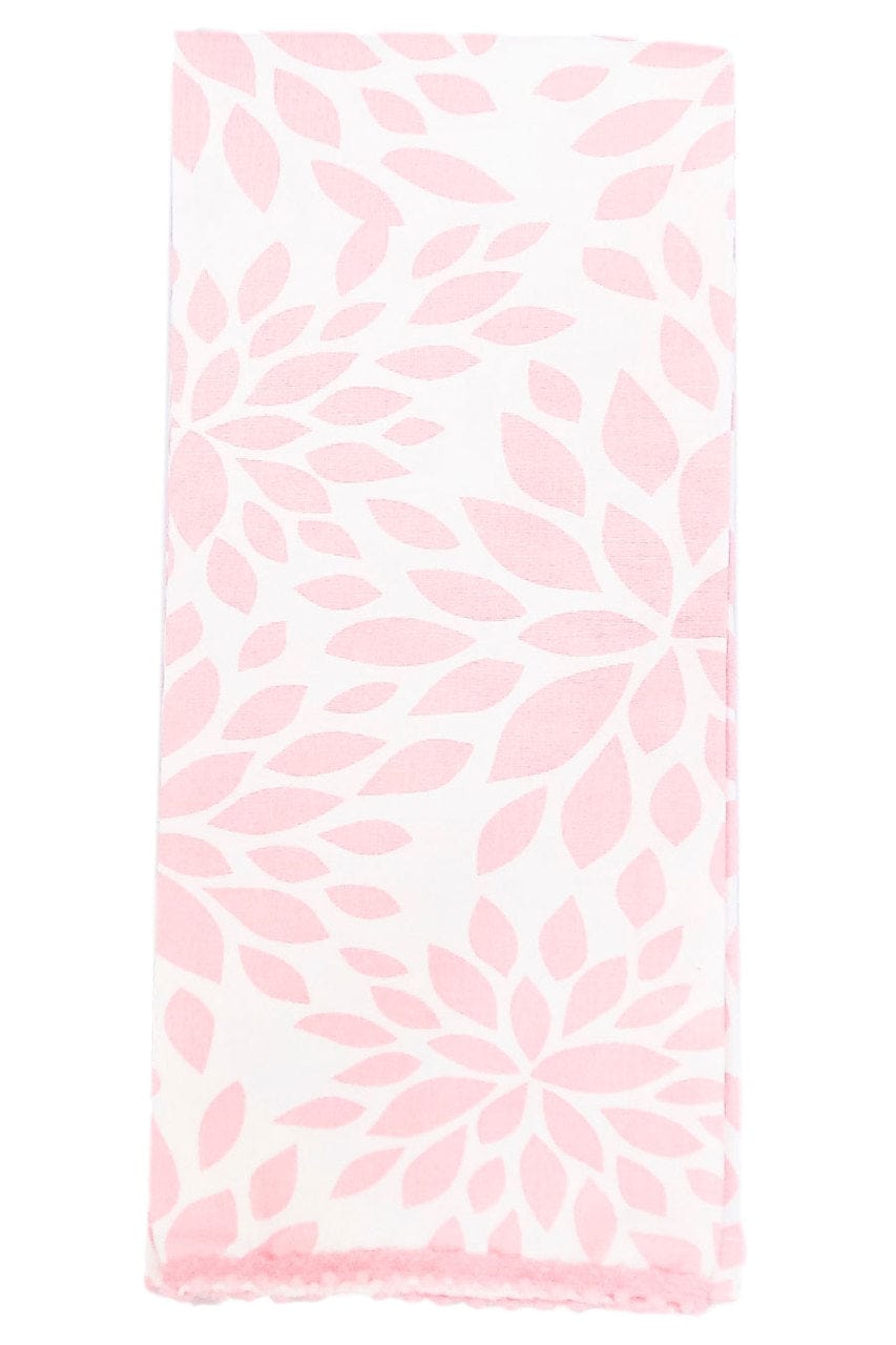 Hen House Linens dahlia blush pink printed cloth guest towels