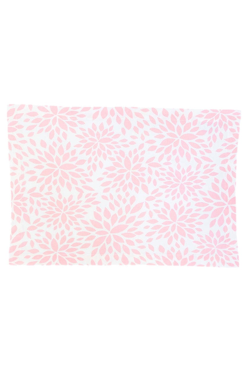Hen House Linens dahlia blush pink printed cloth placemats