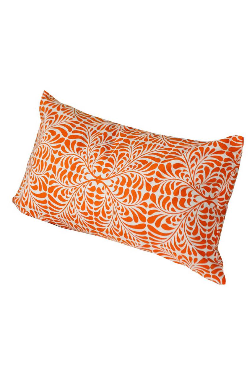 Hen House Linens fern orange printed cloth 12" x 20" pillow covers
