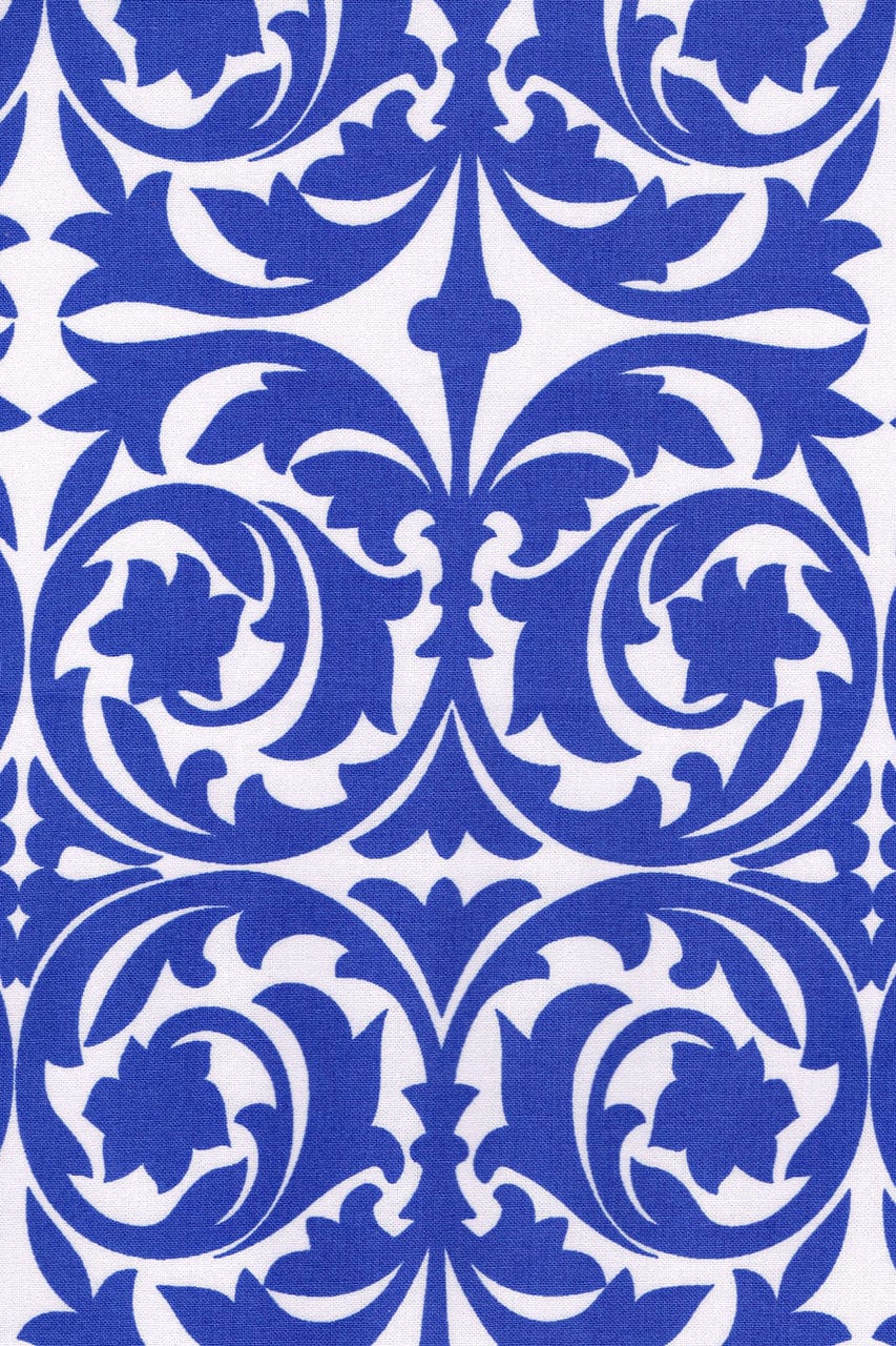 Hen House Linens garden gate santorini blue printed cloth guest towels