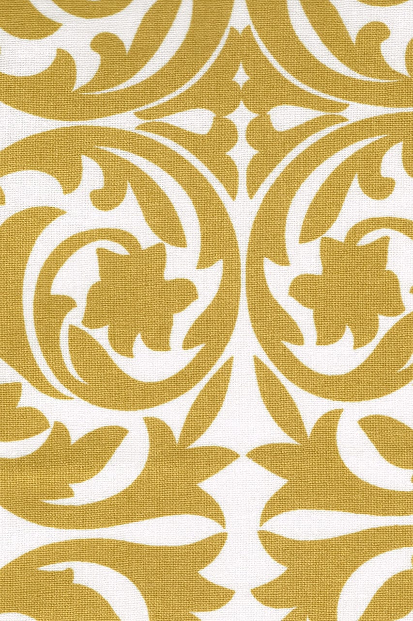 Hen House Linens garden gate yellow ochre printed cloth guest towels