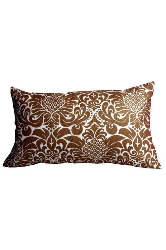 Hen House Linens gracious chocolate brown printed cloth 12" x 20" pillow covers