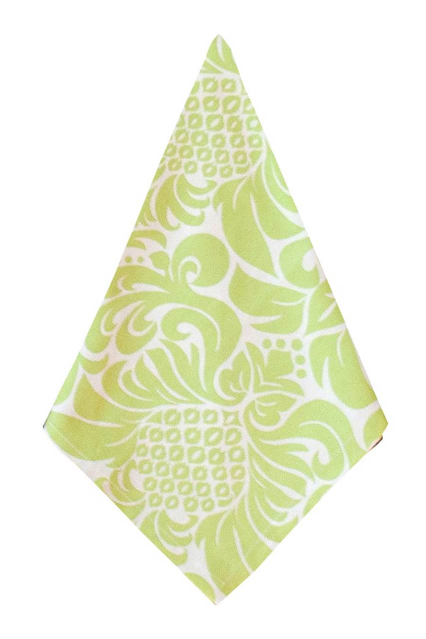 Hen House Linens gracious linden green printed cloth dinner napkins