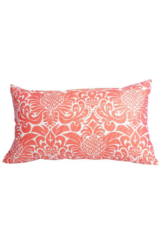 Hen House Linens gracious persimmon peach printed cloth 12" x 20" pillow covers