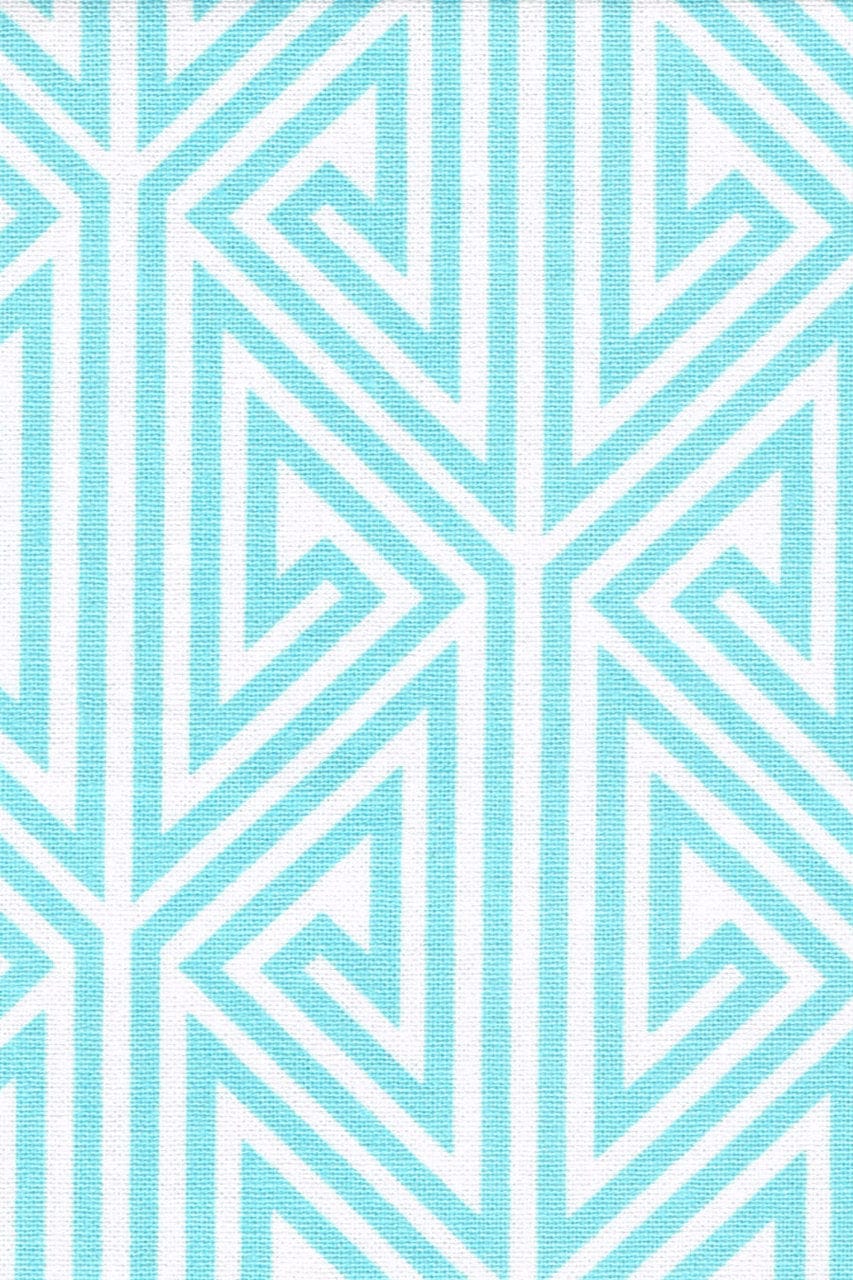 Hen House Linens greek key aqua blue printed cloth 12" x 20" pillow covers